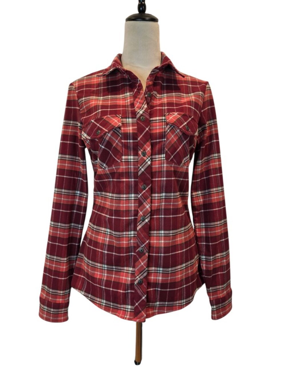 Kühl Red Plaid Flannel Shirt Alina Button-down Size M